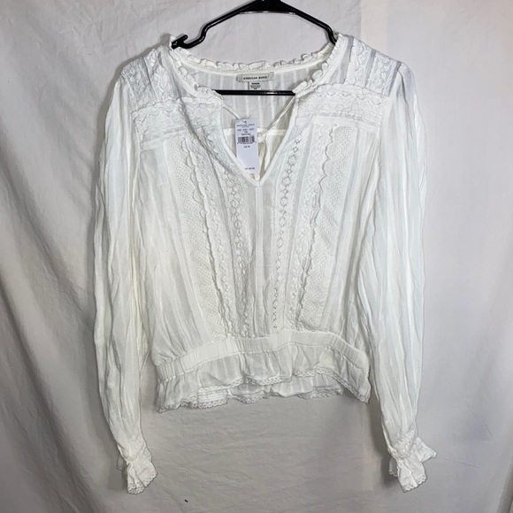American Eagle Outfitters Tops - NWT American Eagle L/S Peasant Blouse